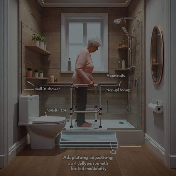 Comment adapter une salle de bains existante pour une personne âgée à mobilité réduite ?