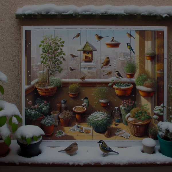 Comment créer un jardin de balcon qui attire les oiseaux en hiver ?