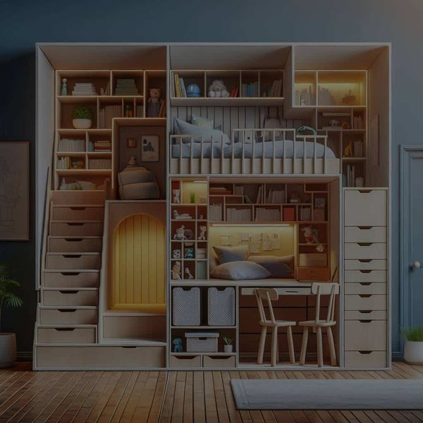 Comment optimiser l'utilisation de l'espace dans une chambre d'enfant avec des meubles multifonctionnels ?